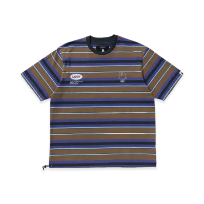 A BATHING APE x KAZUKI KURAISHI Multi Stripe SS Tee "Olive Drab"