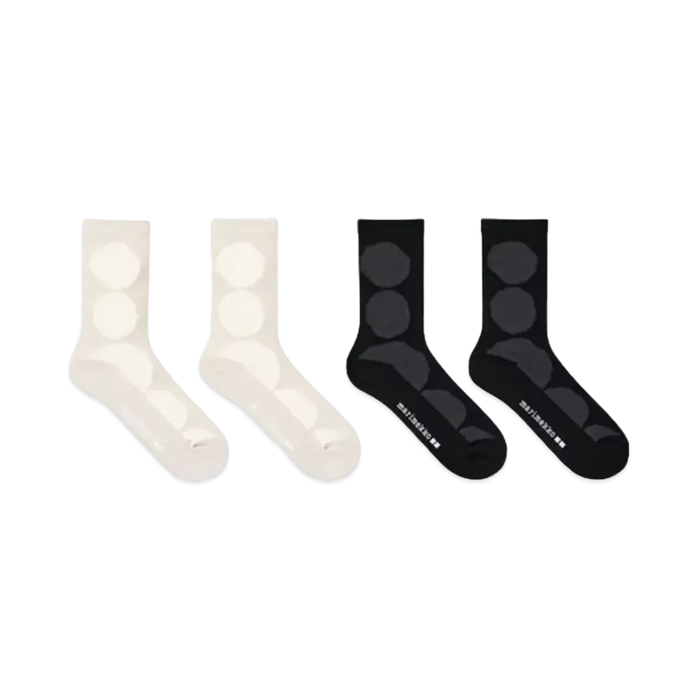 Uniqlo x Marimekko Heattech Socks Kids (2Pairs) "Light Gray"