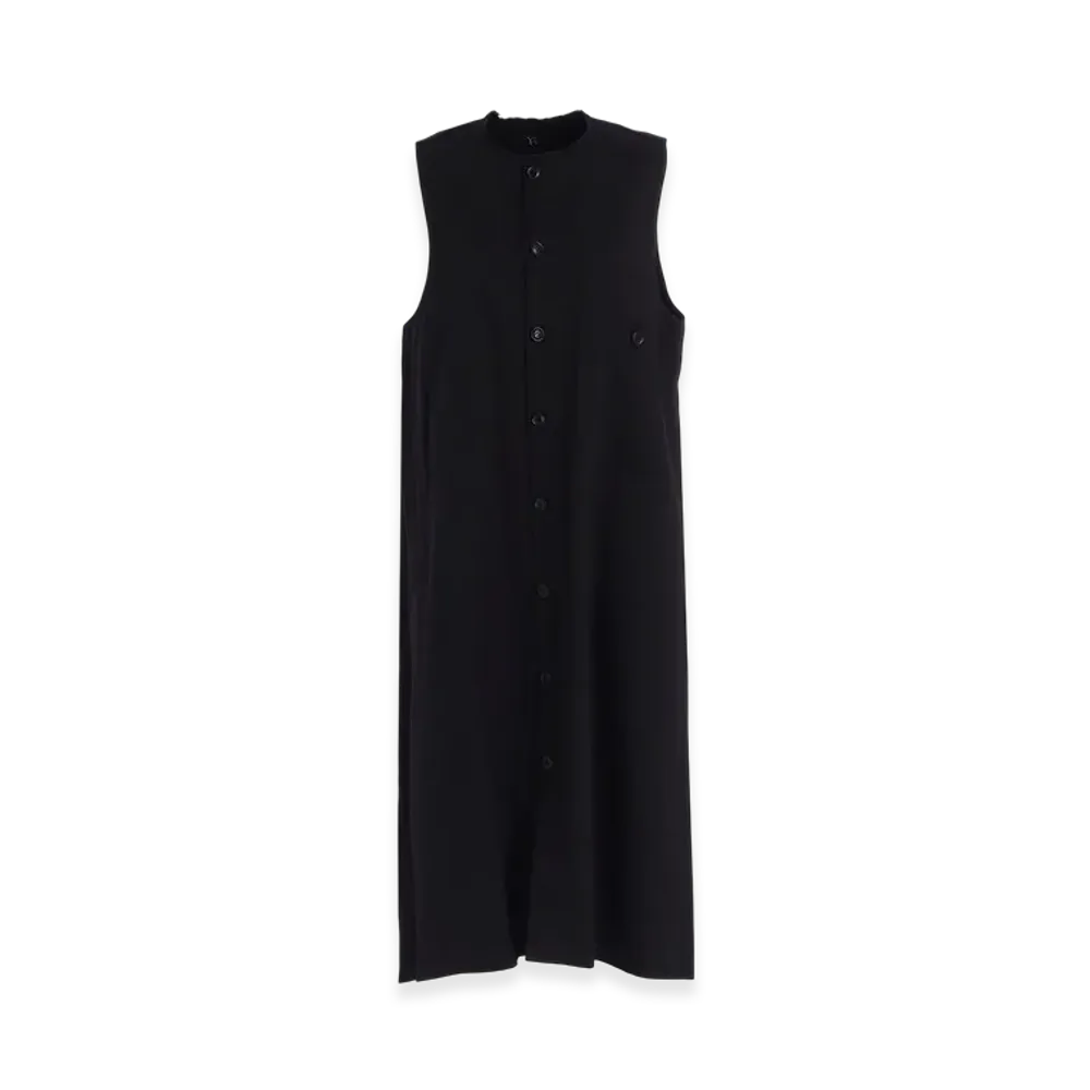 Y's Born Product Cotton Twill Long Dress "Black"