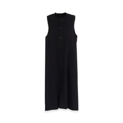 Y's Born Product Cotton Twill Long Dress "Black"