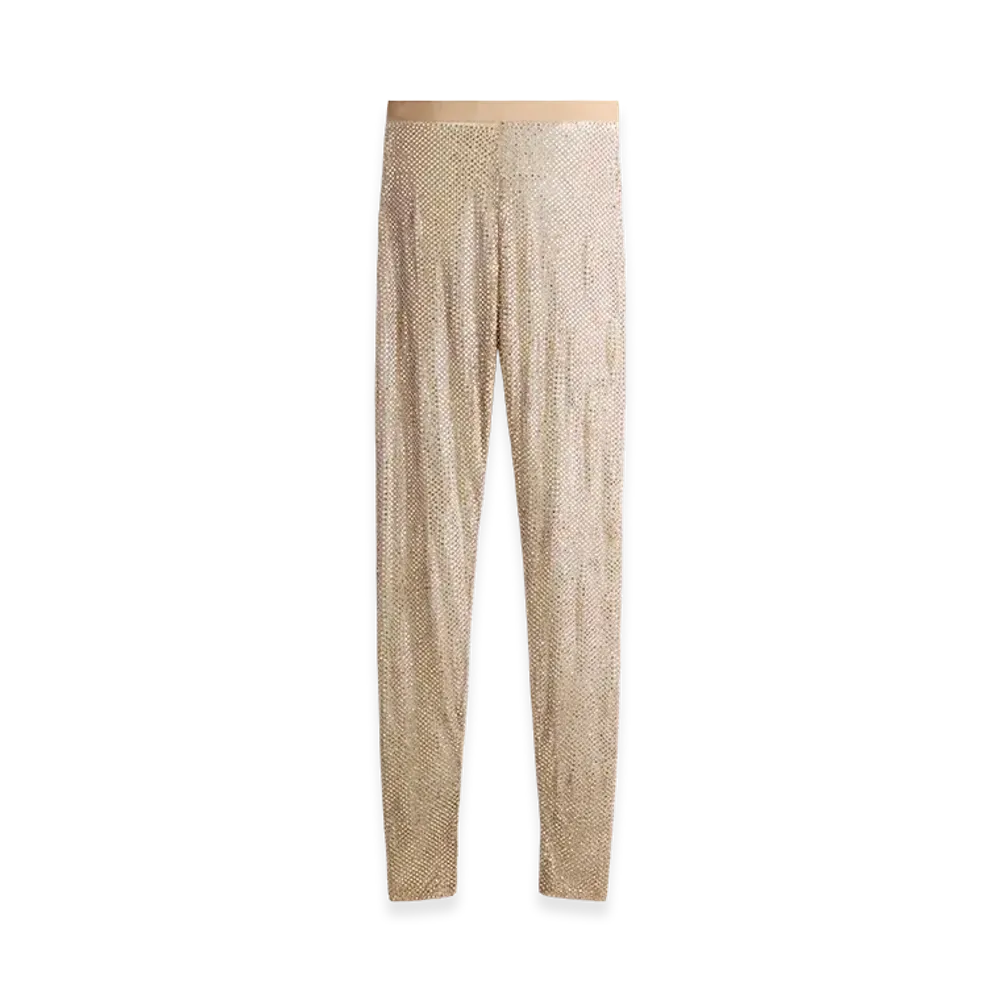 H&M x Stella McCartney Women's Embellished Lace Leggings "Beige"