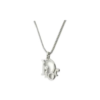 Dior Logo Necklace "Silver"