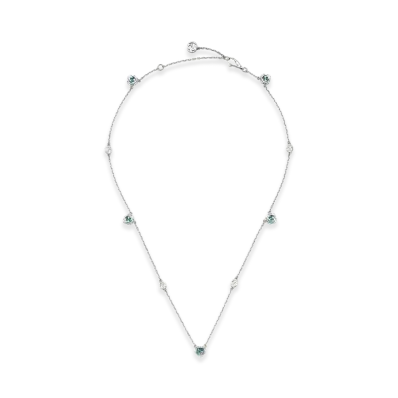 GUCCI Interlocking G 18K Necklace "White Gold"