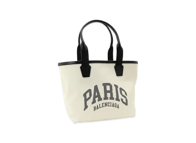 BALENCIAGA Cities Paris Jumbo Tote Tote Bag "Natural/Black"