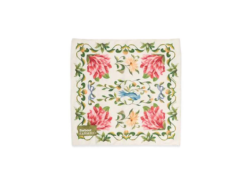 Barbour x FARM Rio Women's Azelia Scarf "White"