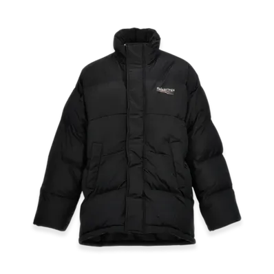 BALENCIAGA Political Campaign Puffer Jacket "Black"
