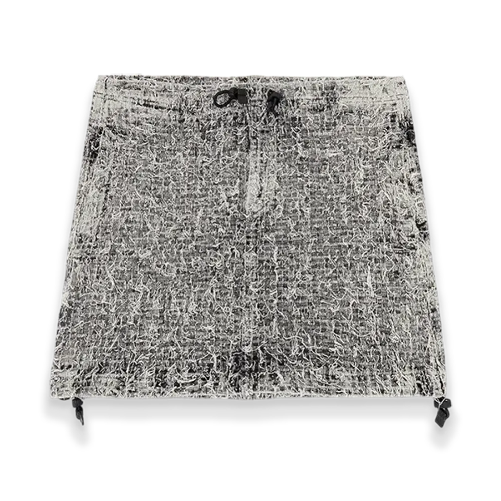 Diesel De-Mini-S Mini Skirt In Boucle Denim "Gray"