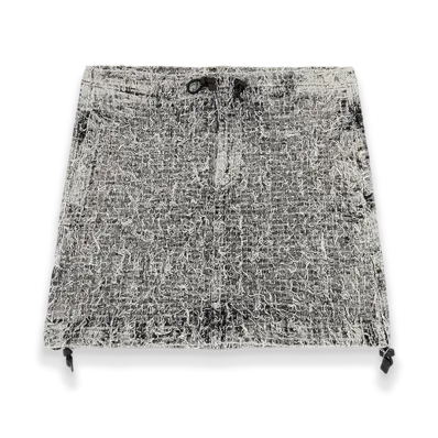 Diesel De-Mini-S Mini Skirt In Boucle Denim "Gray"