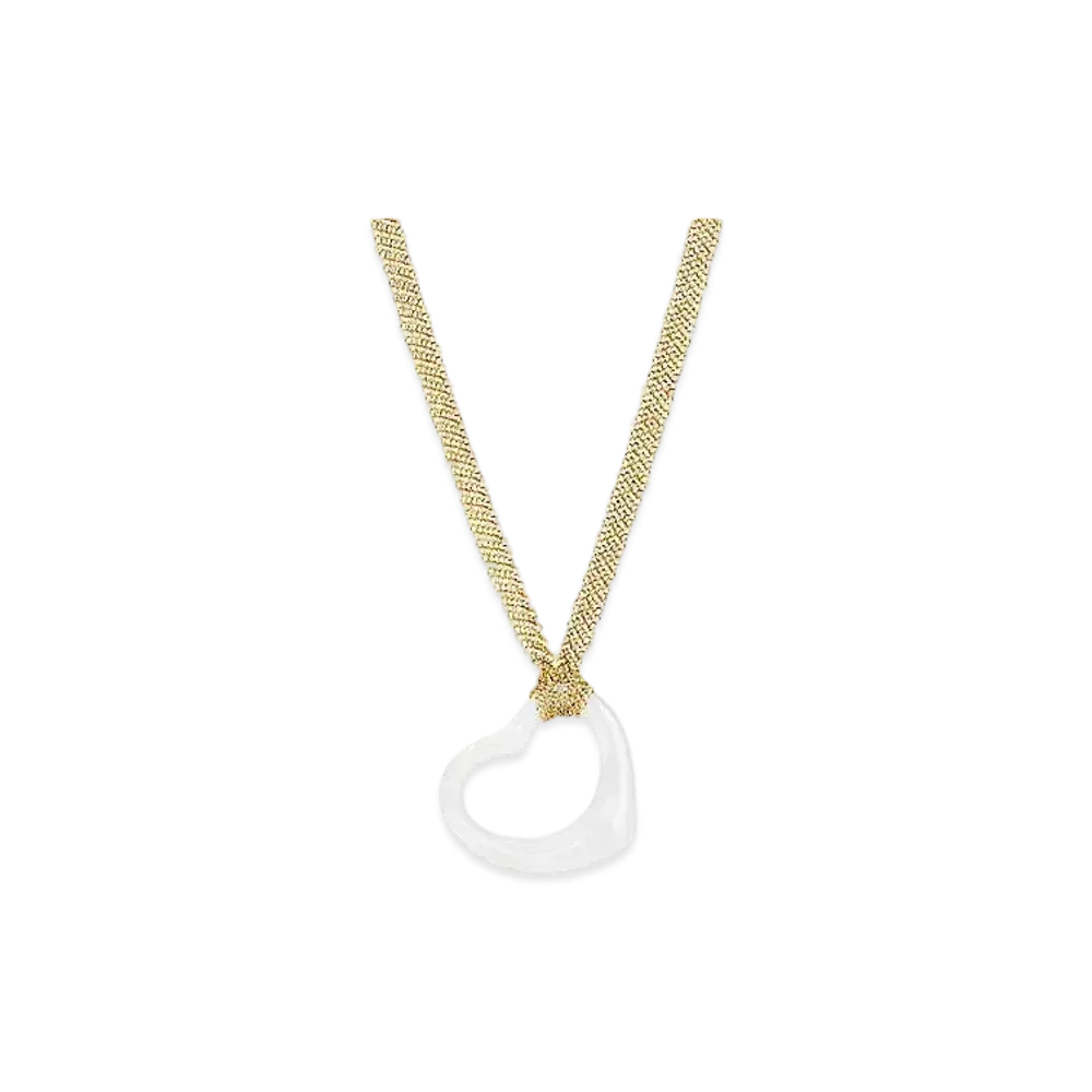 Tiffany & Co. Elsa Peretti Open Heart Pendant 18K "White/Gold"