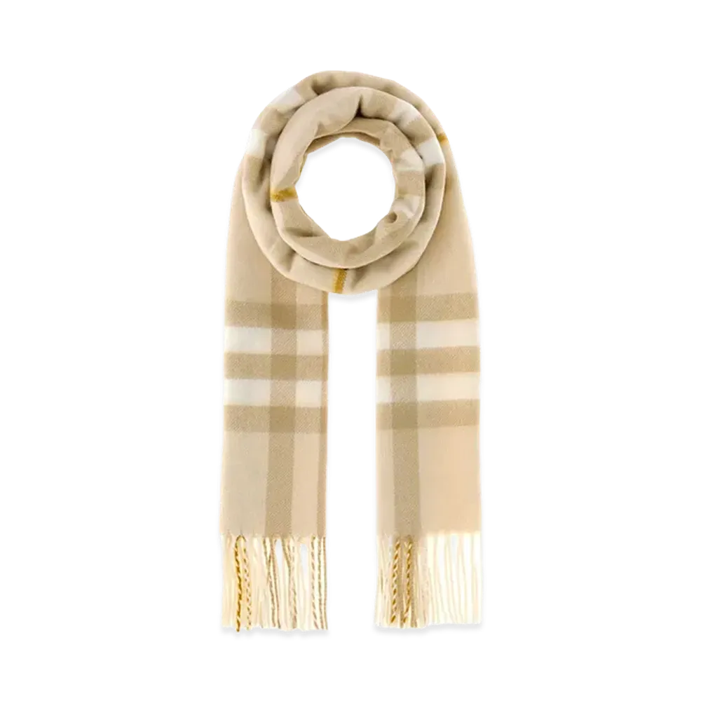 Burberry Embroidered Cashmere Scarf "Checked"