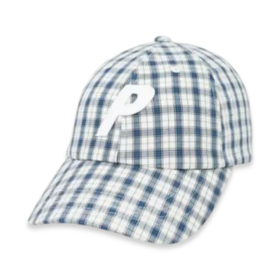 PALACE Plaid P 6-Panel "White"
