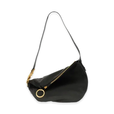 Burberry Women's Leather Knight Medium Shoulder Bag "Black"