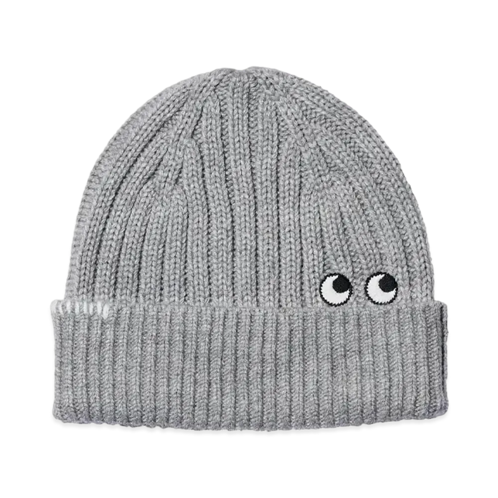 Uniqlo X Anya Hindmarch Heattech Knit Beanie "Light Gray"