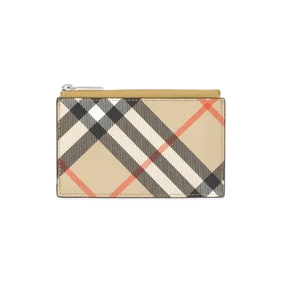 Burberry Printed Canvas Check Card Holder "Printed"