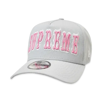Supreme Gothic Outline Adjustable New Era "Grey"