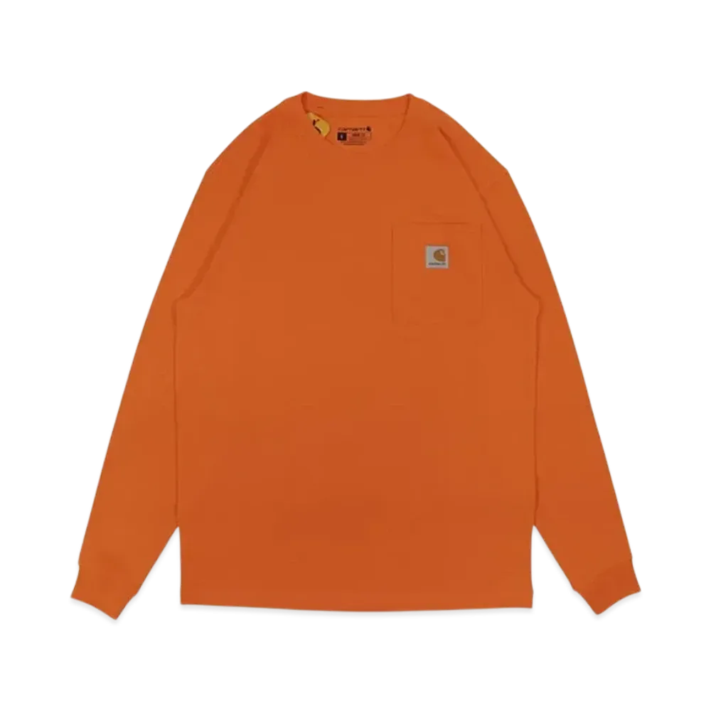Carhartt Loose Fit Heavyweight Long-Sleeve Pocket T-Shirt "Brite Orange"
