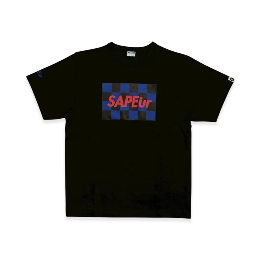 SAPEur Youth Checker S/S Tee "Black"