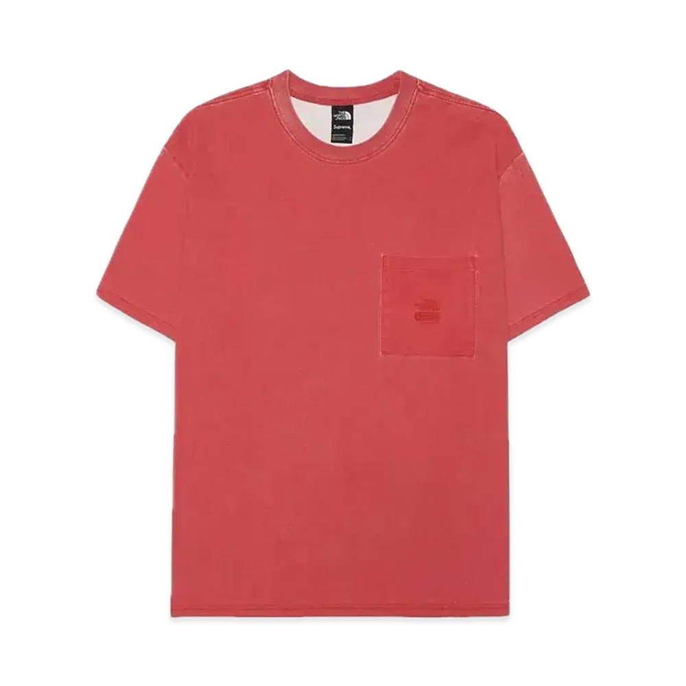 Supreme x The North Face Pigment Printed Pocket Tee "Red"