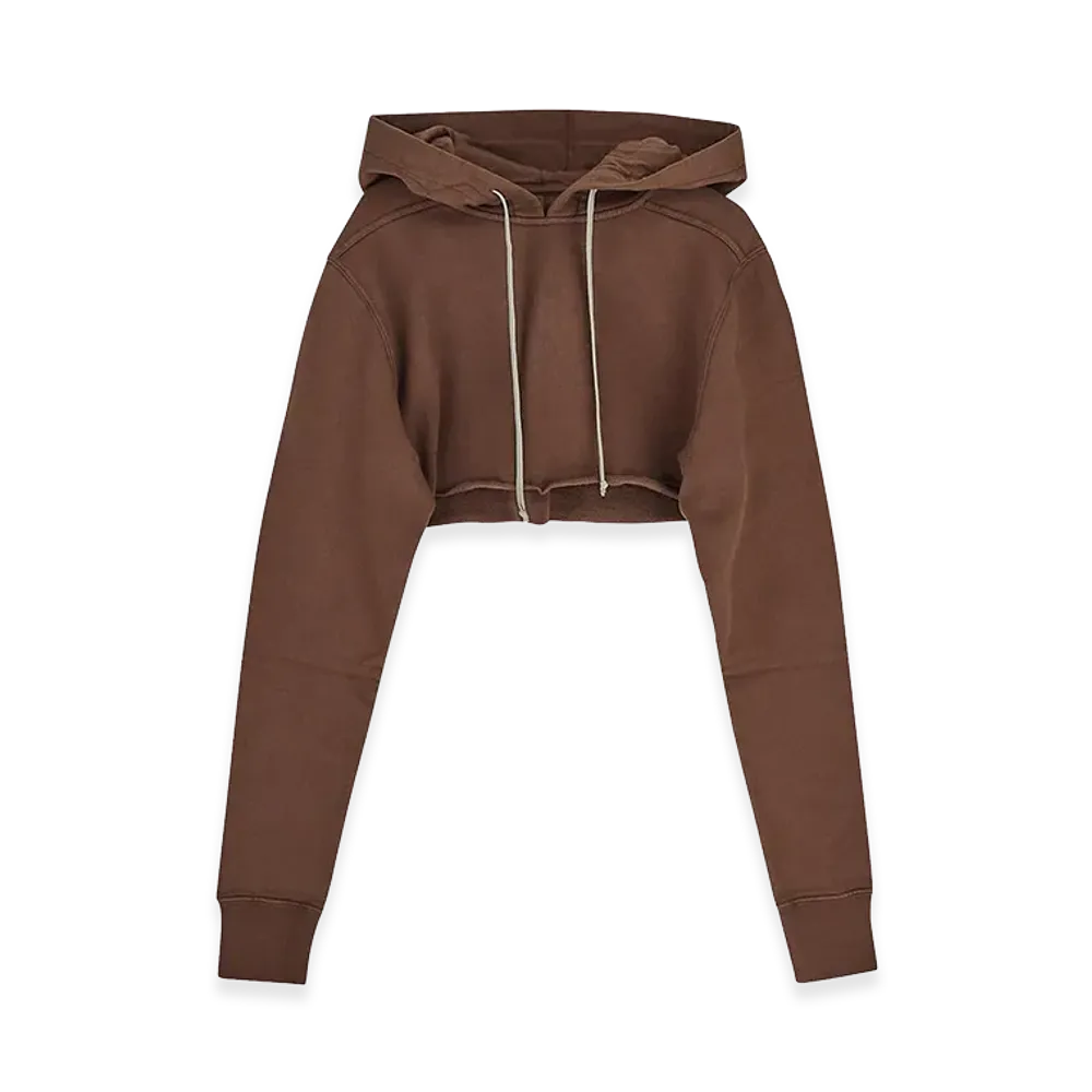 Rick Owens DRKSHDW Women's Cropped Sweatshirt "Brown"
