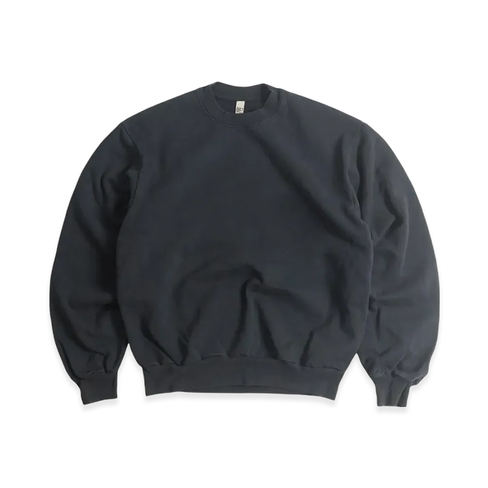 Los Angeles Apparel 14OZ Heavy Fleece Crew Neck Sweatshirt Special Order Overdyed "Off Black"