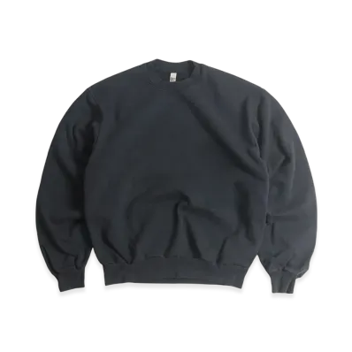 Los Angeles Apparel 14OZ Heavy Fleece Crew Neck Sweatshirt Special Order Overdyed "Off Black"