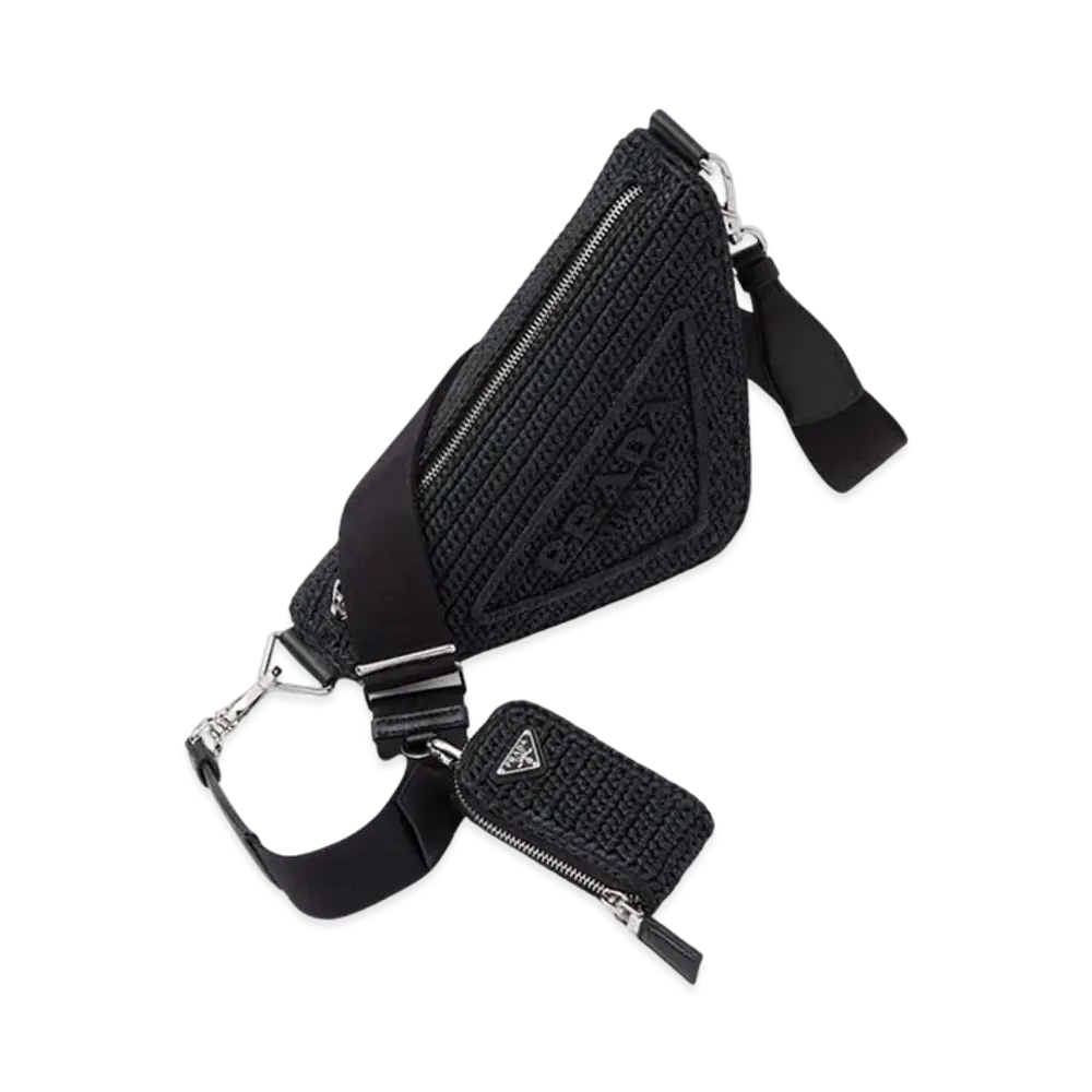 PRADA Triangle Crochet Bag "Black"