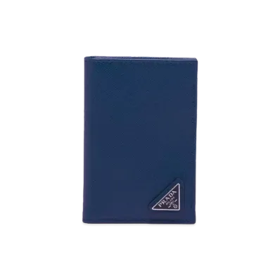 PRADA Saffiano Leather Card Holder "Bluette"