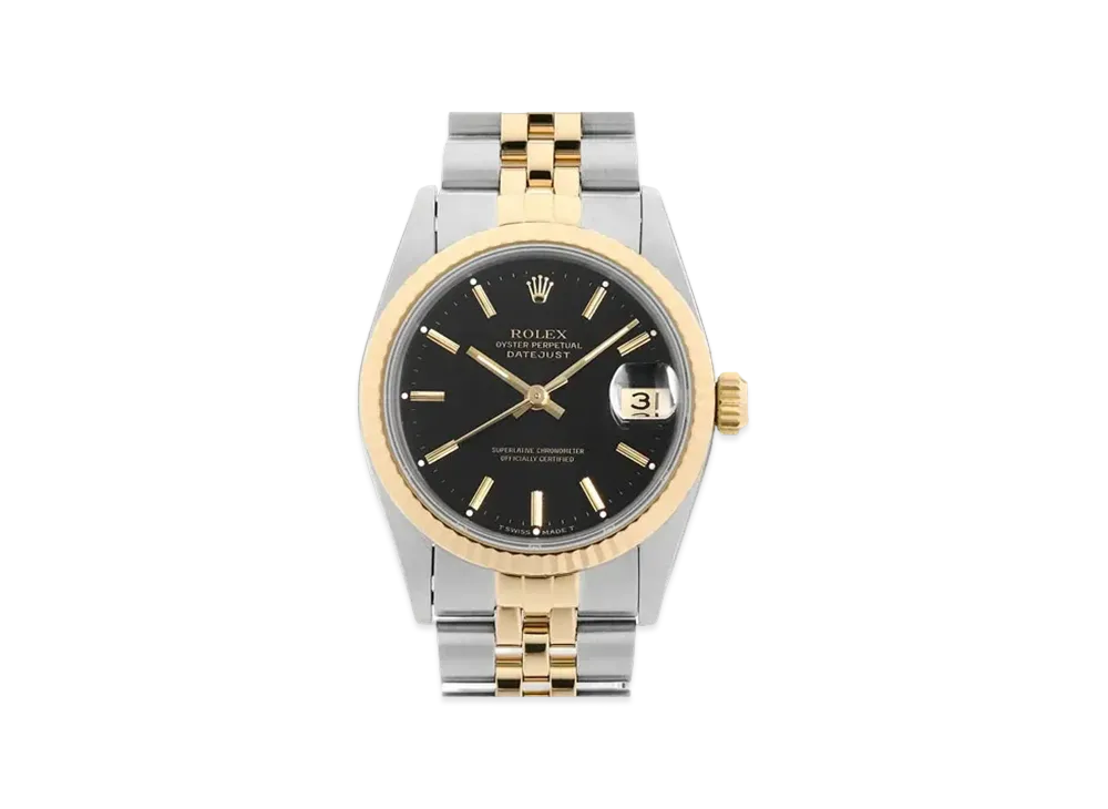 ROLEX Datejust "Black/Stainless Steel/Yellow Gold"