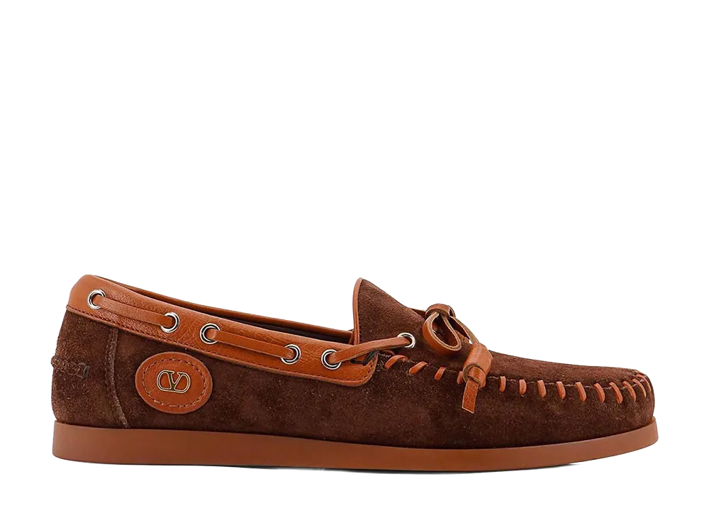Valentino Garavani Brown Suede Loafers "Brown"