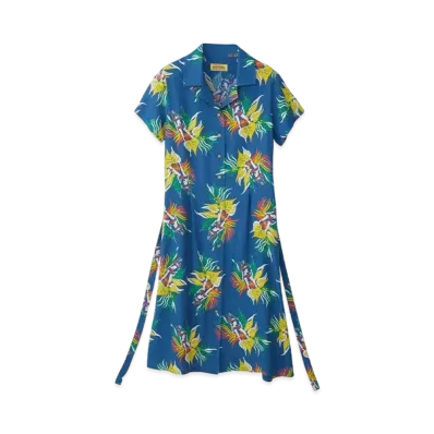 HYSTERIC GLAMOUR Tropic Ladyland Pattern Aloha One Piece "Blue"
