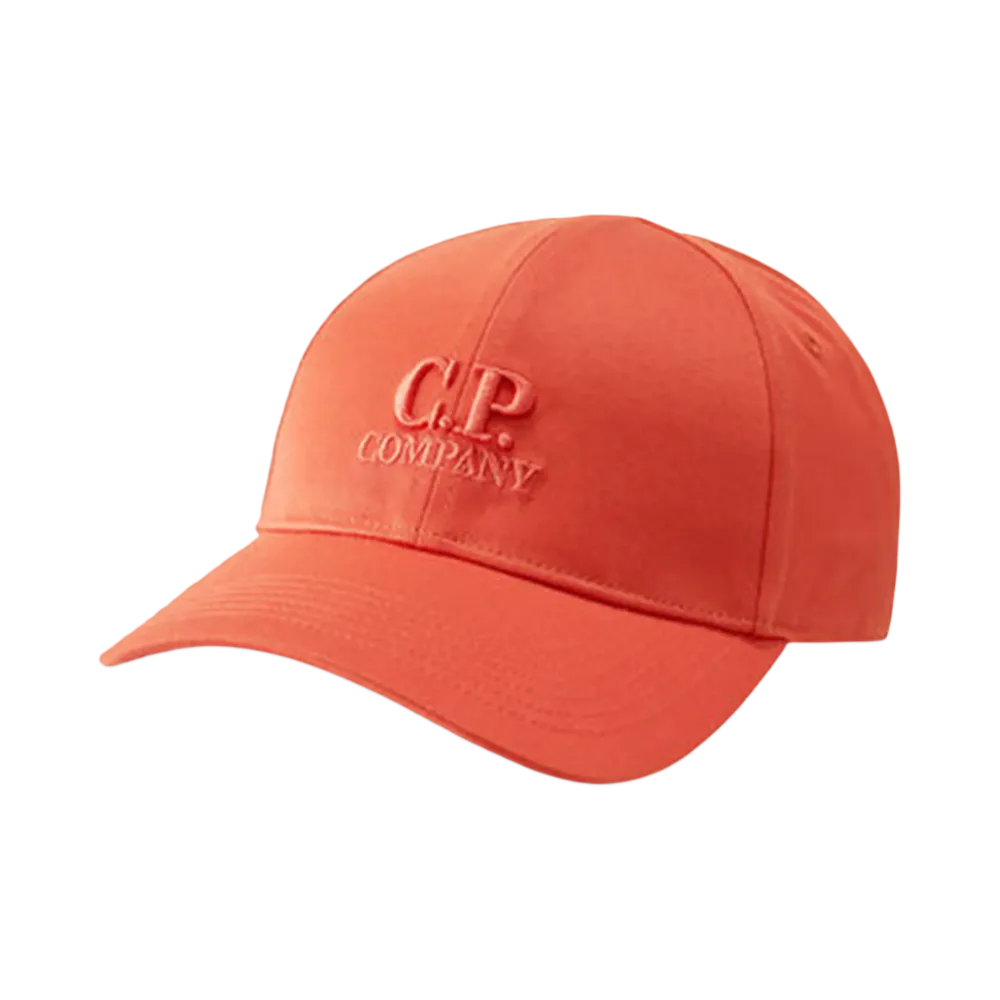 C.P. Company Gabardine Logo Cap "Poinciana Orange"