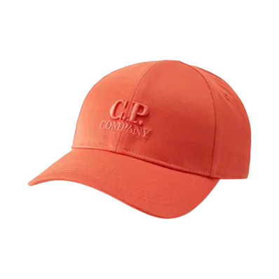 C.P. Company Gabardine Logo Cap "Poinciana Orange"