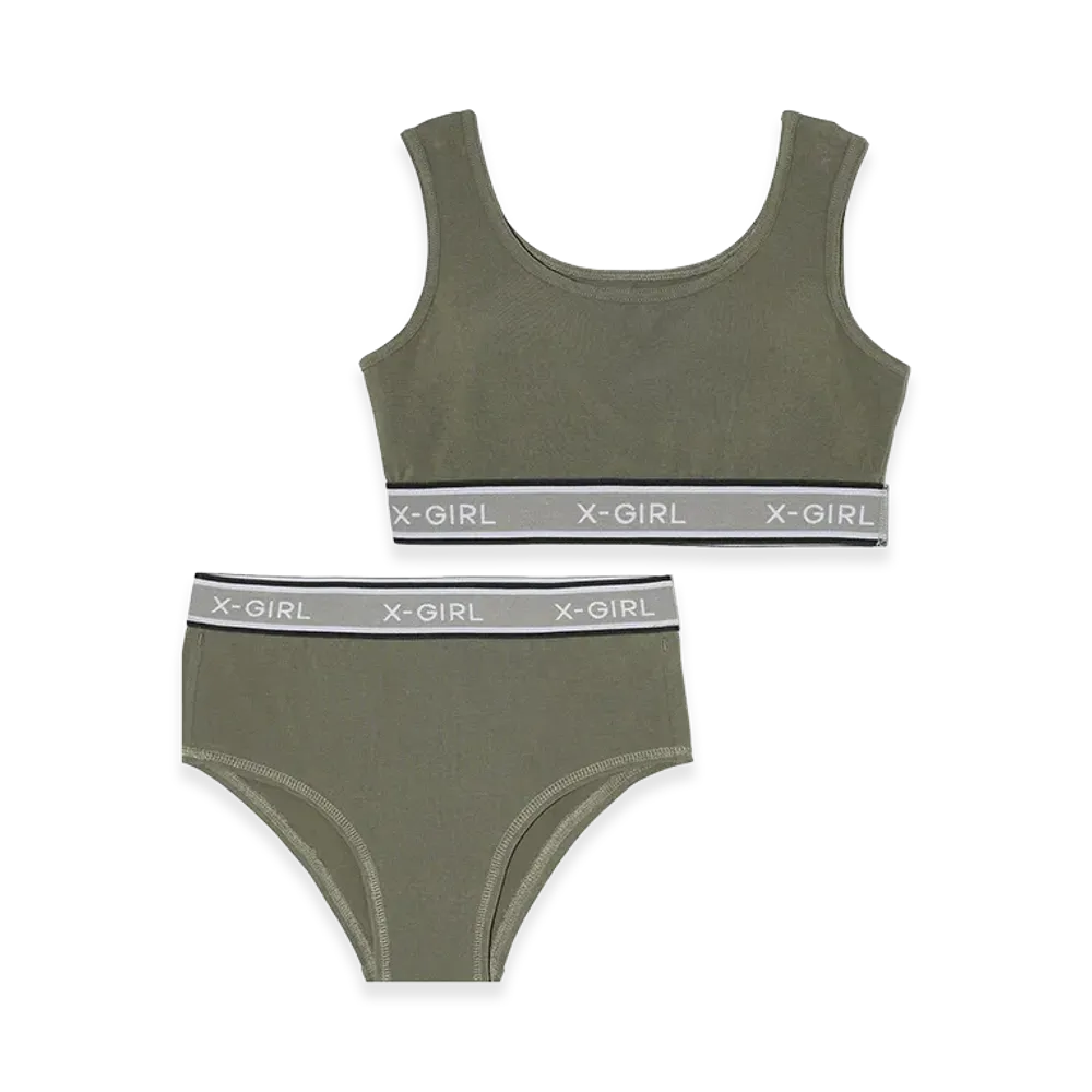 X-Girl Women's Logo Underwear Set "Olive"