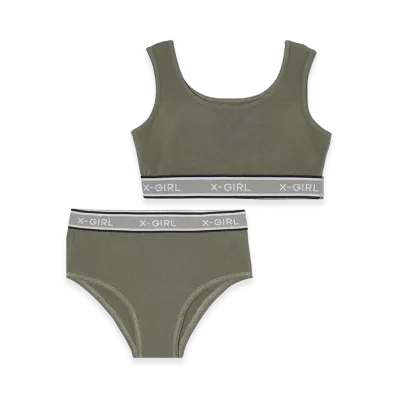 X-Girl Women's Logo Underwear Set "Olive"