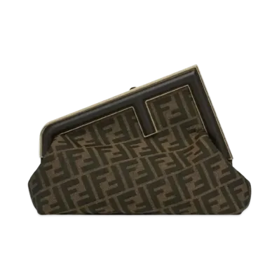 FENDI First Midi FF Jacquard Fabric Bag "Brown"
