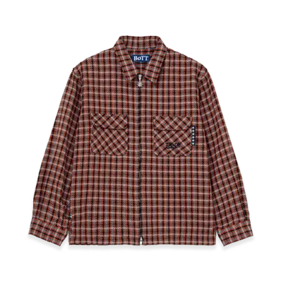 BoTT Zip-up Flannel Shirt "Black"