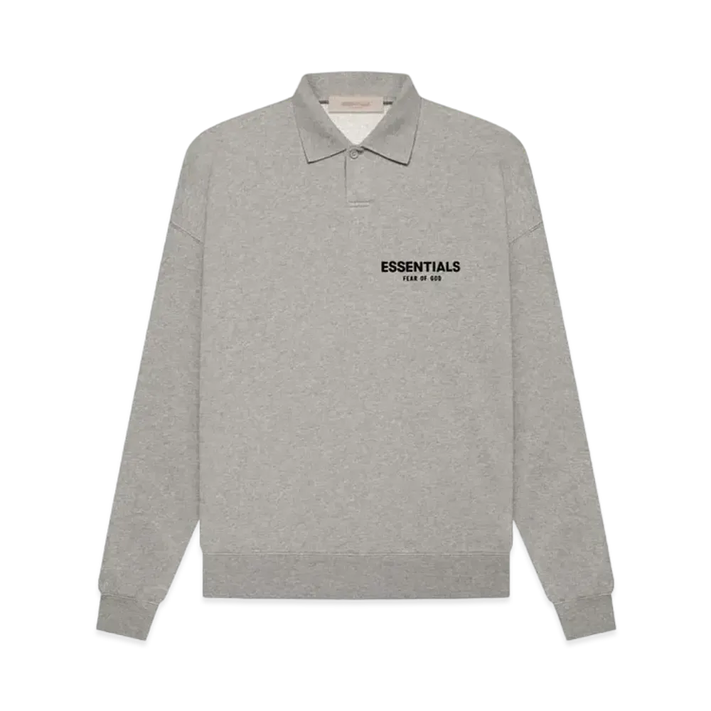 FEAR OF GOD ESSENTIALS LS Polo "Dark Oatmeal"