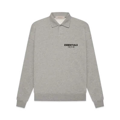 FEAR OF GOD ESSENTIALS LS Polo "Dark Oatmeal"