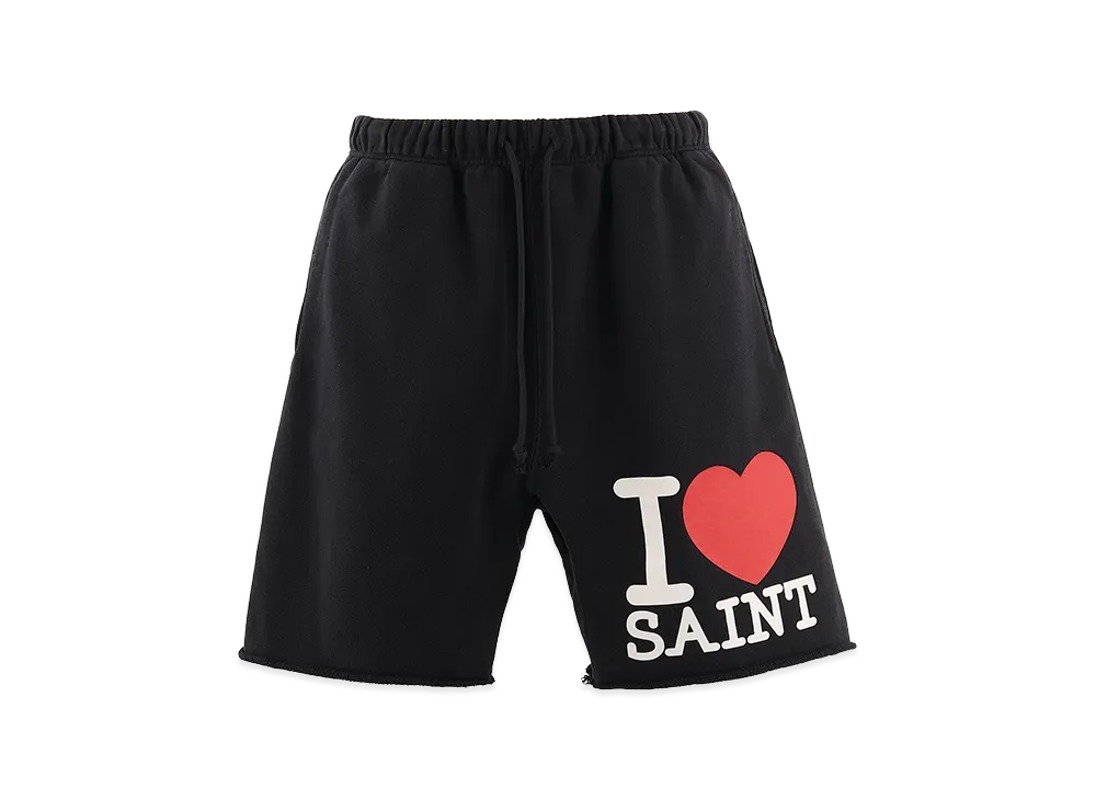 SAINT Mxxxxxx Sweat Shorts I Love Saint "Black"