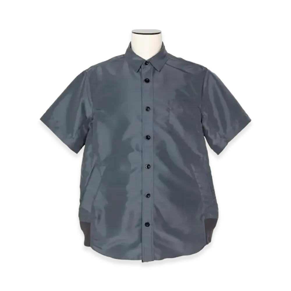 sacai Nylon Twill Shirt "Blue Gray"