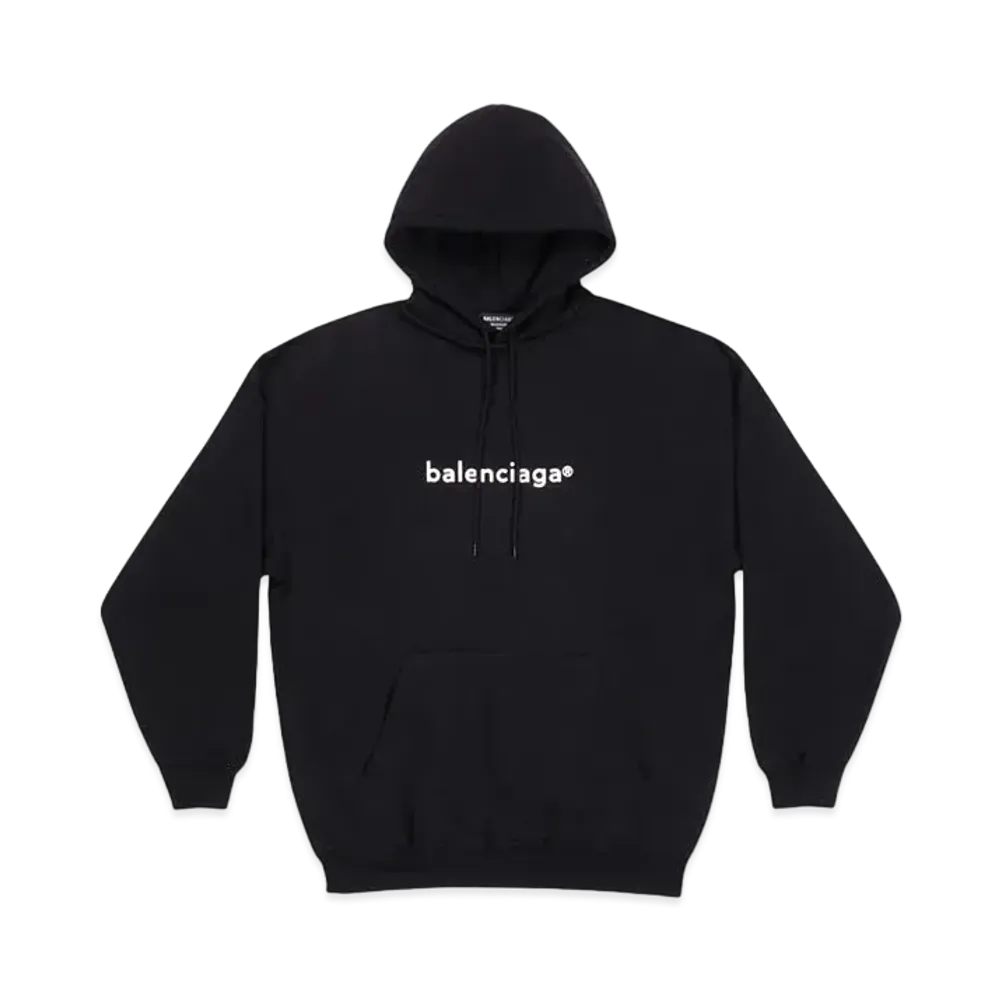 BALENCIAGA MENS New Copyright Medium Fit Hoodie "Black"
