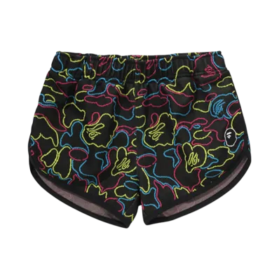A BATHING APE Neon Camo Jacquard Track Shorts "Multi"