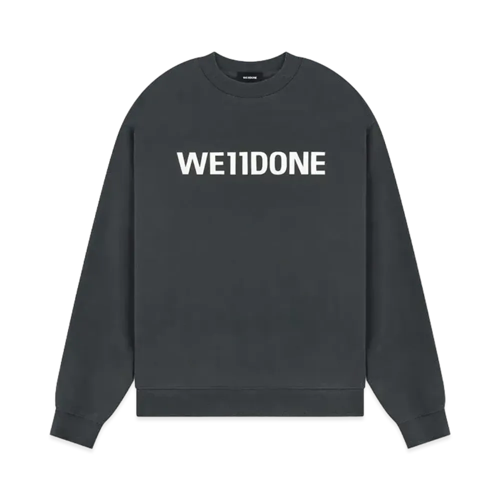 WE11DONE Basic Logo Fitted Sweatshirt "Charcoal"