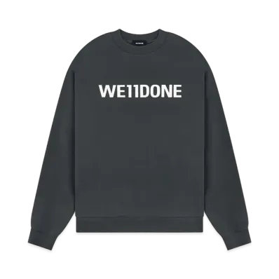 WE11DONE Basic Logo Fitted Sweatshirt "Charcoal"