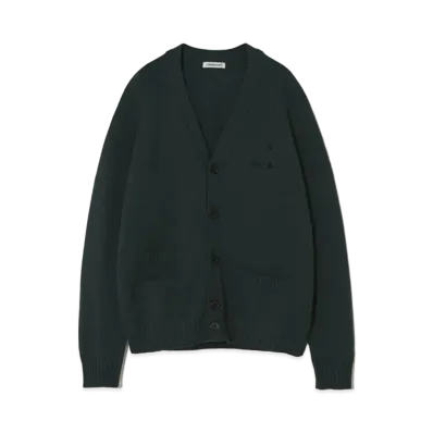 UNDERCOVER Polyester Cotton Knit Cardigan "Green"