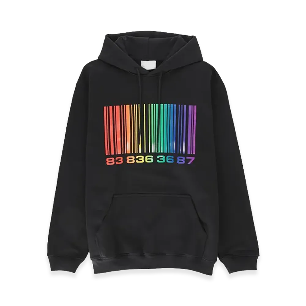 VTMNTS Big Barcode Hoodie Parka "Black"