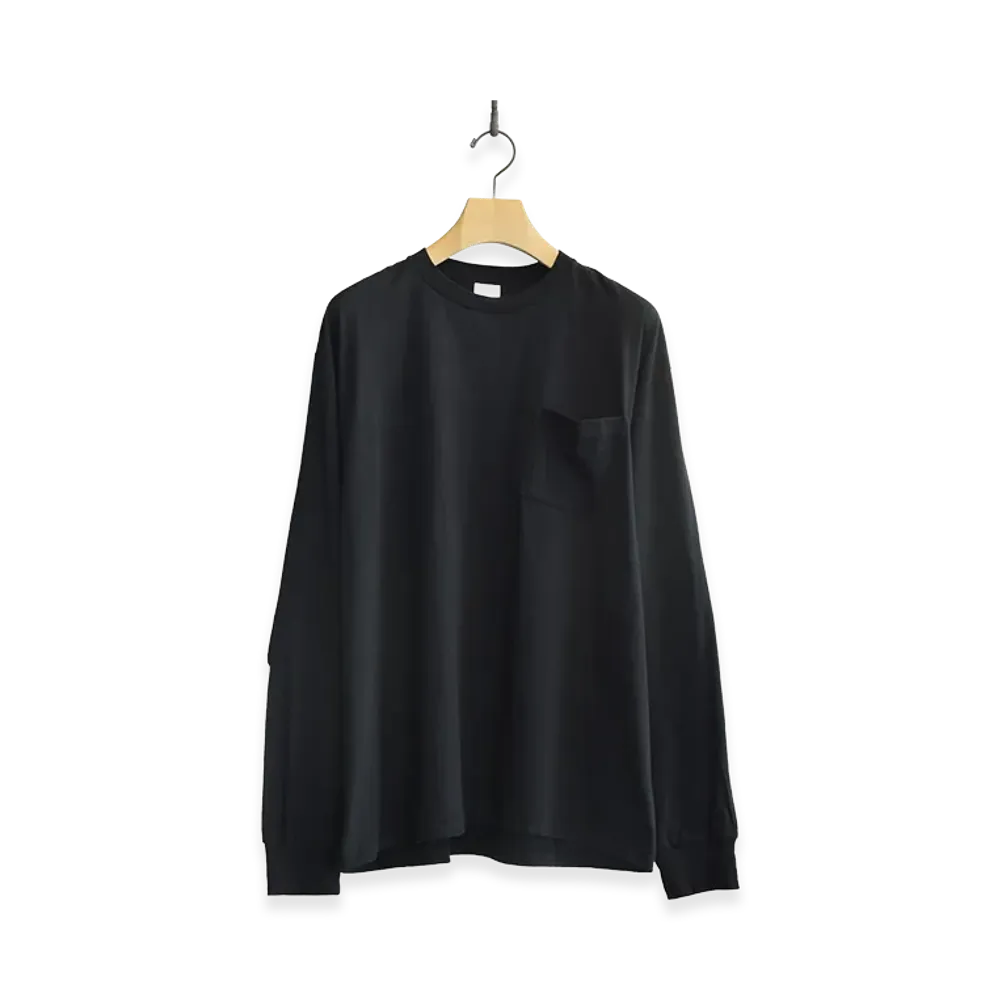 COMOLI Surplus Long Sleeve T-Shirt "Black"