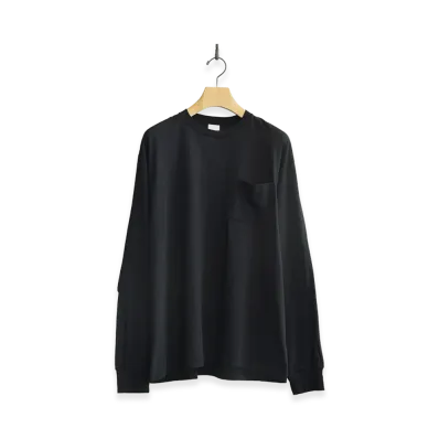 COMOLI Surplus Long Sleeve T-Shirt "Black"