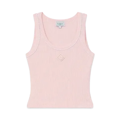Casablanca Rib Tank Top "Pale Pink"