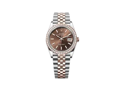 ROLEX Datejust 36mm Oystersteel & Everose Gold Diamond 126281RBR "Chocolate"